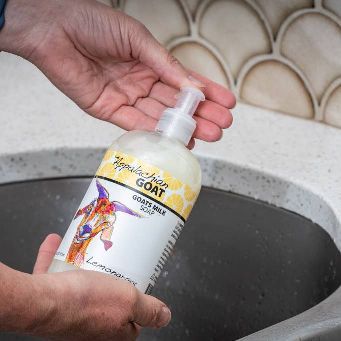 The Appalachian Goat - Wholesale Hand Soap/Wash - 16oz Liquid Soap - Lemongrass Goats Milk