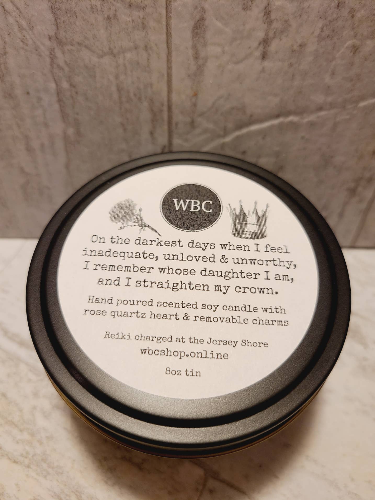WBC Shops - Wholesale Jar/Filled Candle - On the darkest days...scented soy candle7