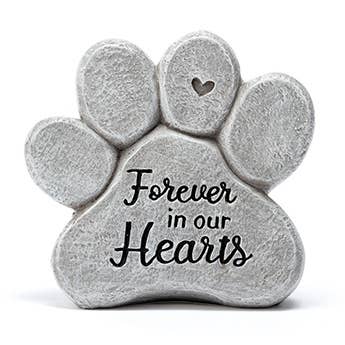 Napco - Wholesale Decorative Figurine - Pet Memorial Paw Stone — Heartfelt Memorial #14677