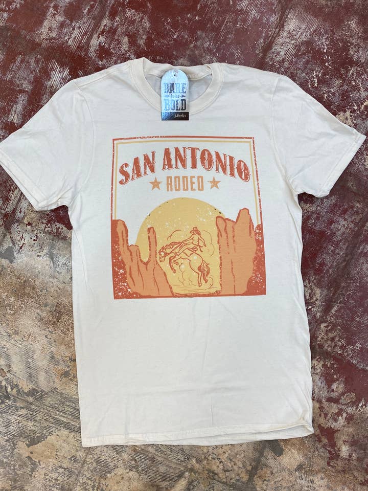 1646 San Antonio Rodeo Tee for wholesale by J.Forks Designs