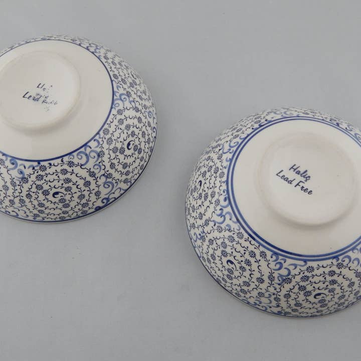 Vintage Pillows Store – wholesale Serveringsskål – Handmålad Turkisk Mezze Skål - Ett Par