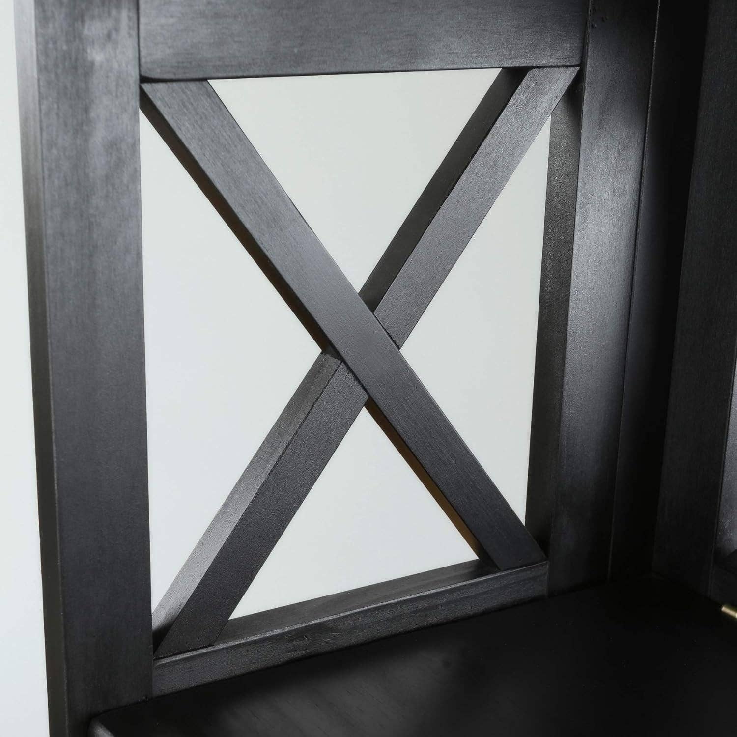 Montego 3 Shelf Bookcase Black Solid Wood Construction for wholesale on Faire4