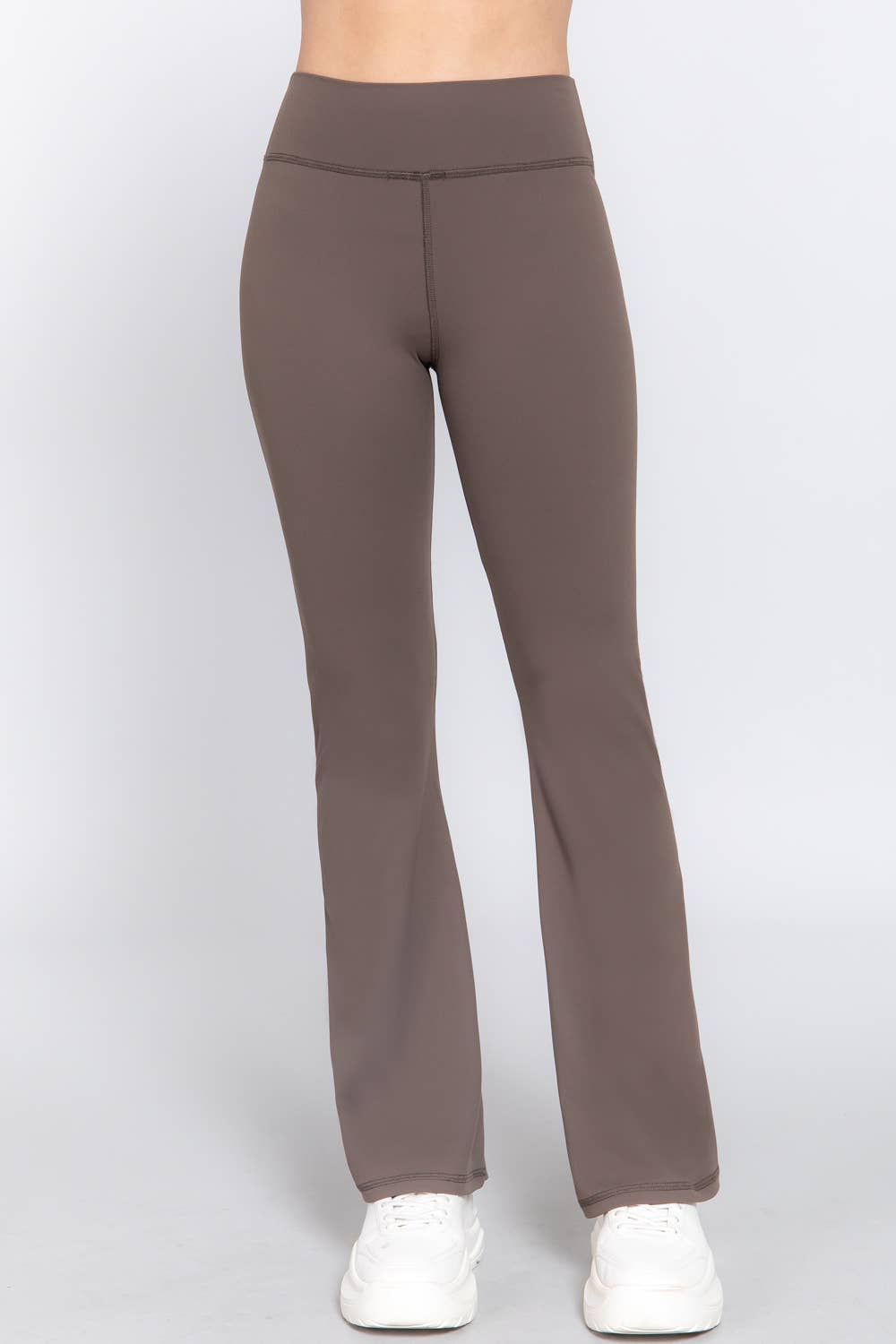 Active Basic | Active USA - Wholesale Athletic Pants - Women's - Waist Band Flare Stretch Workout Long Pants20