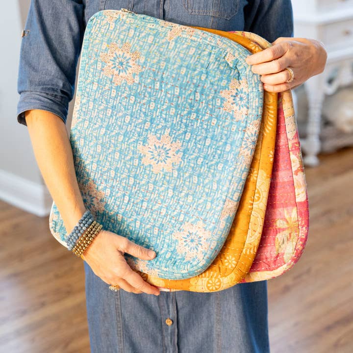 Recycled Kantha Laptop Bag Large for wholesale by Rahab's Rope