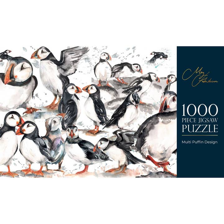 Nauticalia – wholesale Puzzle – Adult – Meg Hawkins 1000-piece Puffins Puzzle, 50x70cm
