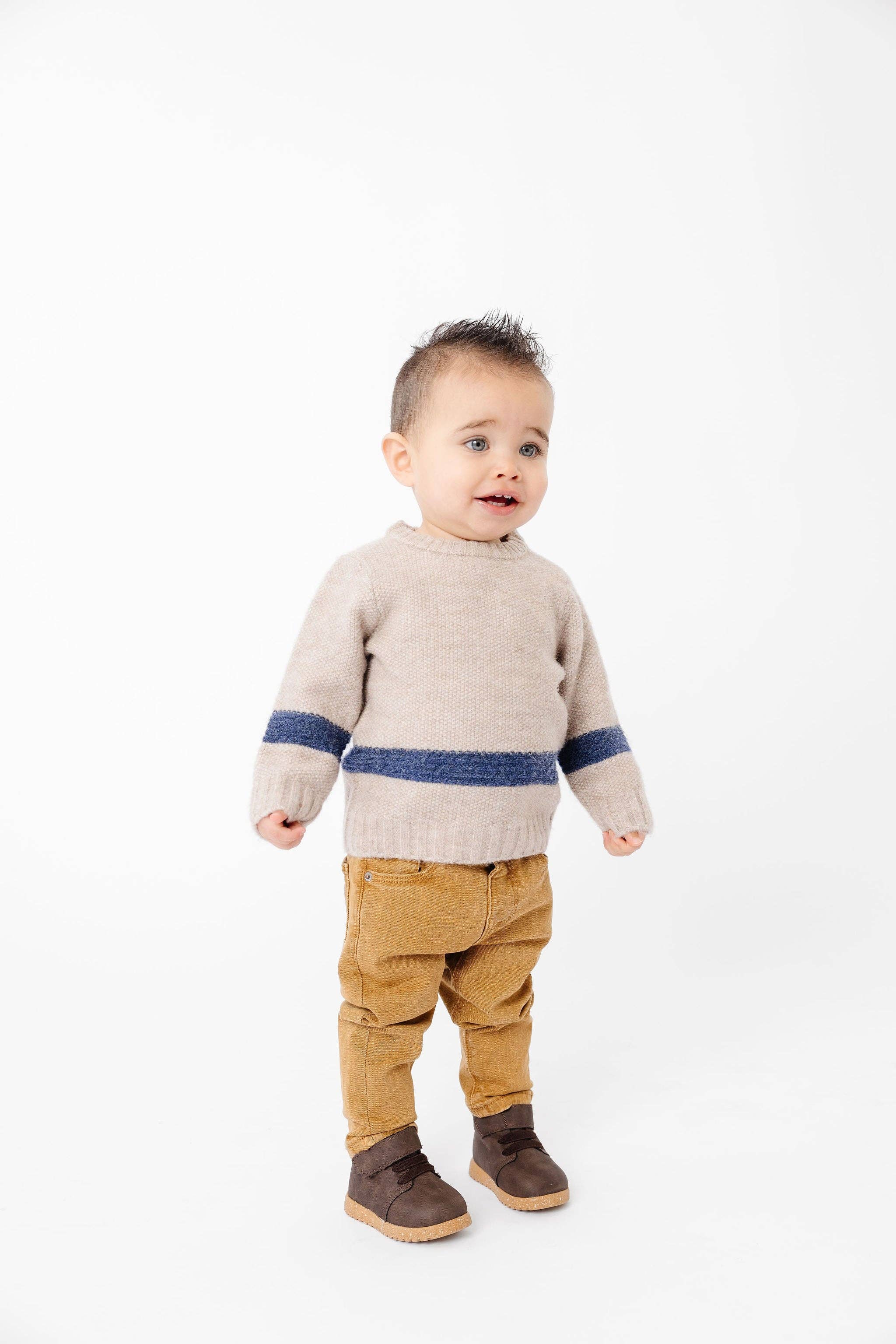 Copper Pearl - Wholesale Knit Sweater - Kids - Sweater Crew - Navy Stripe1