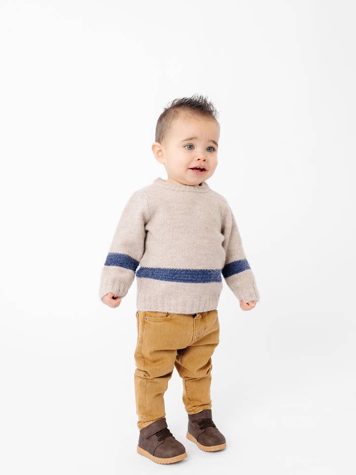 Copper Pearl - Wholesale Knit Sweater - Kids - Sweater Crew - Navy Stripe1