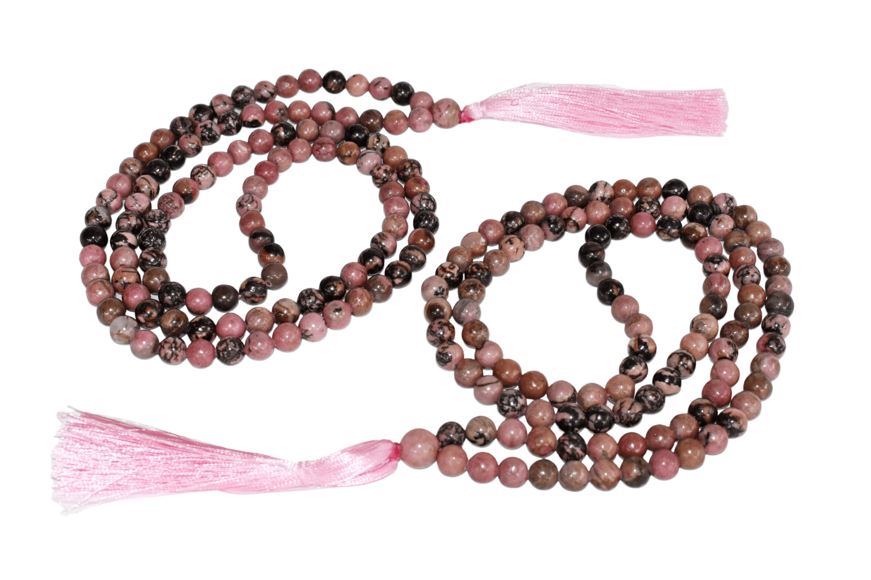 Soothing Crystals - Wholesale Ketting met gebedskralen - Edelsteen Mala | Rhodoniet | 108 Gebedskralen Jap Mala1