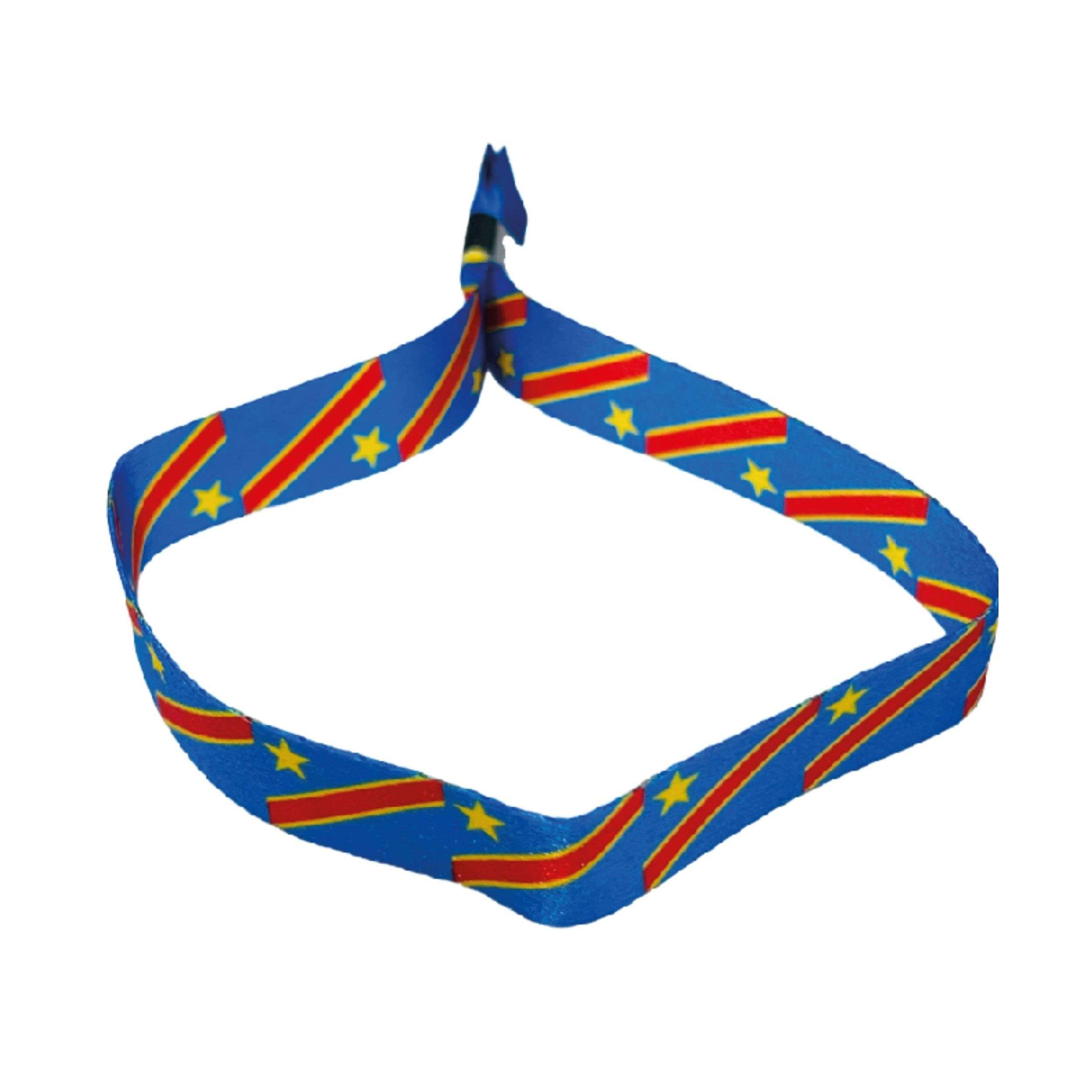 Astur Pins - Wholesale Woven/Braided Bracelet - Bracelet – Flag of the Democratic Republic of the Congo - P6680