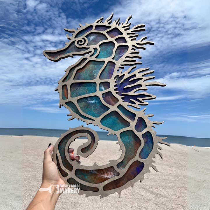 Paisley Grace Makery - Wholesale DIY Craft Kit - Seahorse Mandala Epoxy Workshop Choice P9402