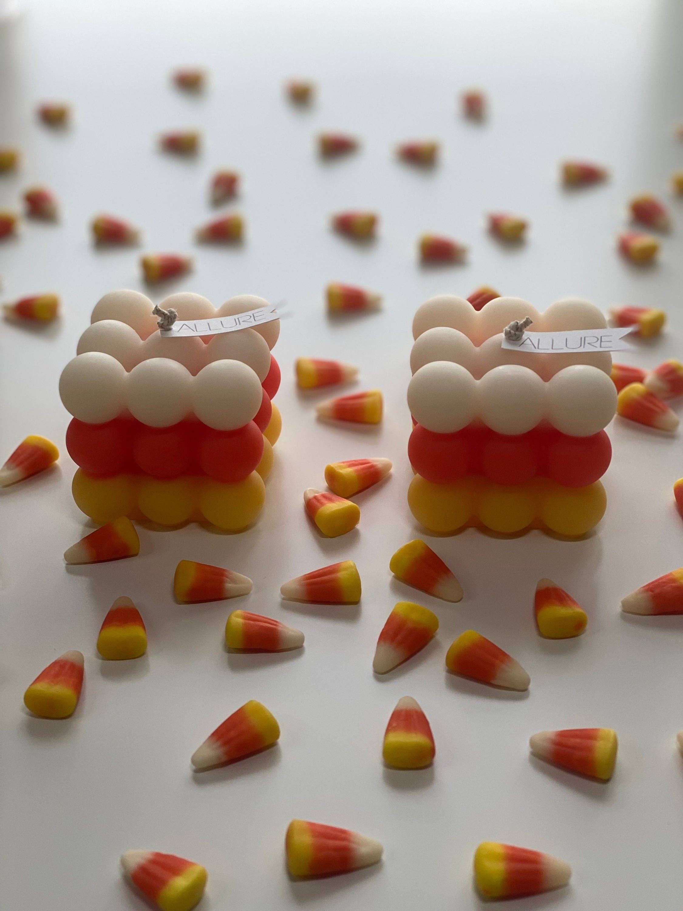 Allure Wax Works - Wholesale Novelty Candle - Candy Corn Bubble Cube Candle - Limited Edition0