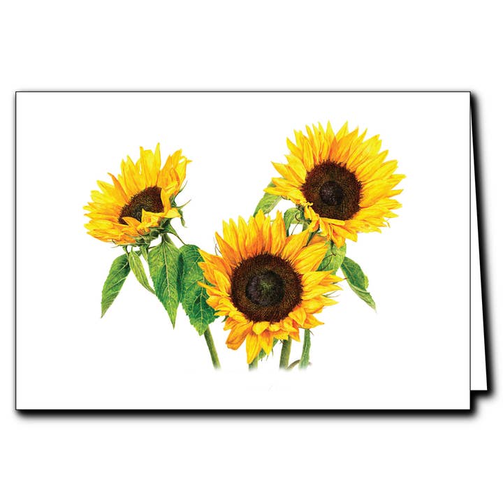 3 Sunflowers Card for wholesale by Earth Sky + Water