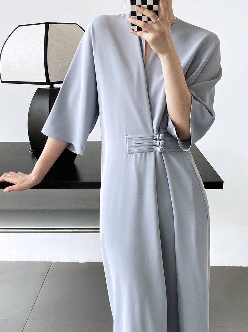 Marayn - Vente Robe – femme - 2025 NOUVELLE Robe Noeud Élégante Moderne Chic Touche Chinoise48
