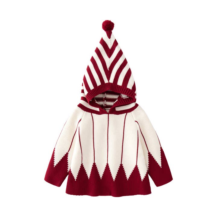 Röd Baby Christmas Style Kontrast Design Stickade kläder för wholesale på Faire