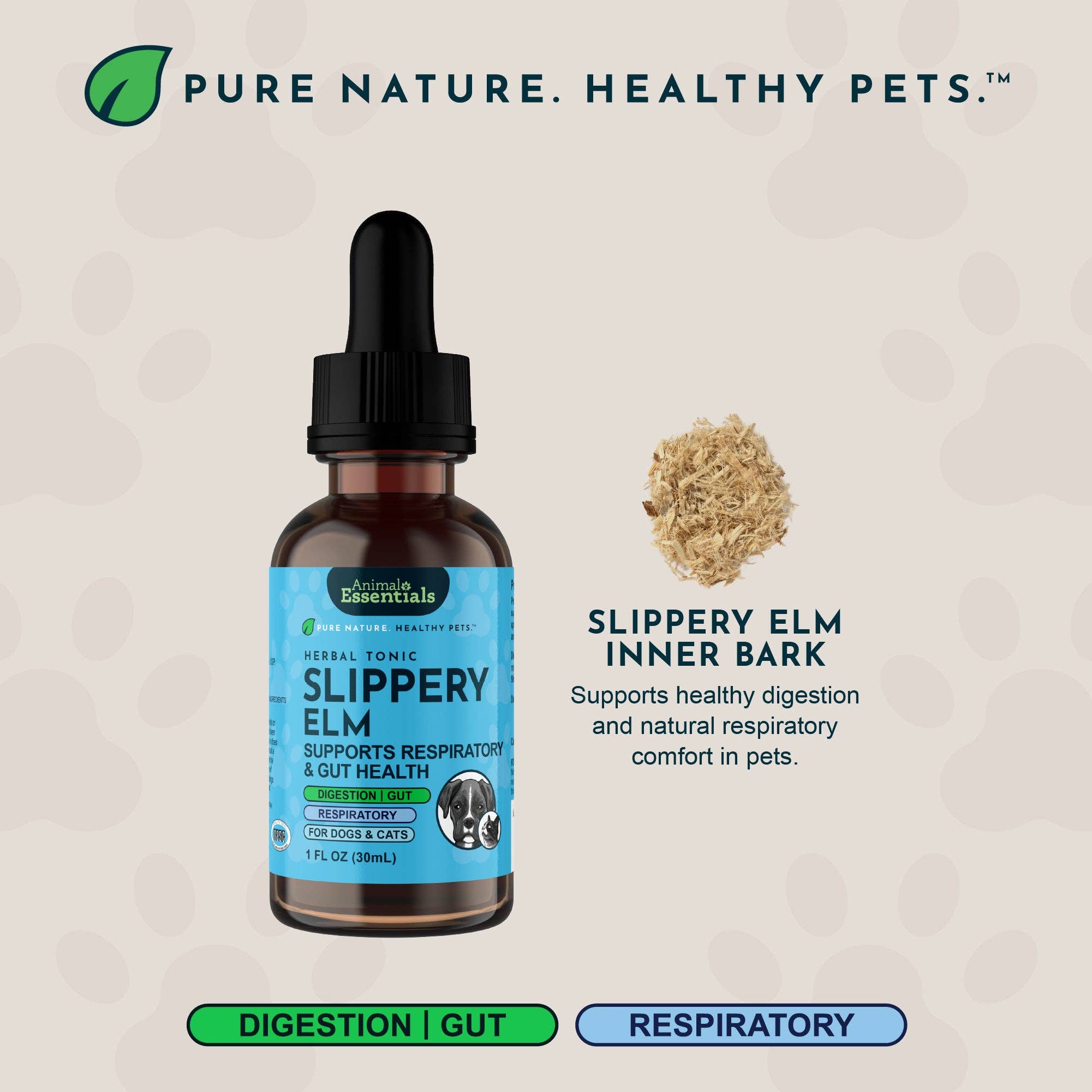 Animal Essentials - Wholesale Pet Supplement - Cat/Dog - Slippery Elm Herbal Tonic | Supports Gut Health & Respiration3