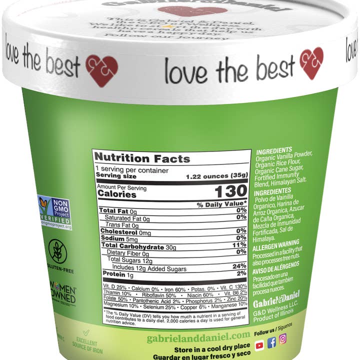 Gabriel & Daniel Wellness Oatmeals - Vendita all'ingrosso Cereali - Confezione da 24 di cereali caldi di riso cremoso istantaneo biologico SS1