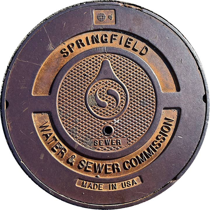 PROJEKT OST - Springfield, MA - Kanaldeckel-Fußmatte für den Großhandel von Vernakular Photo Designs