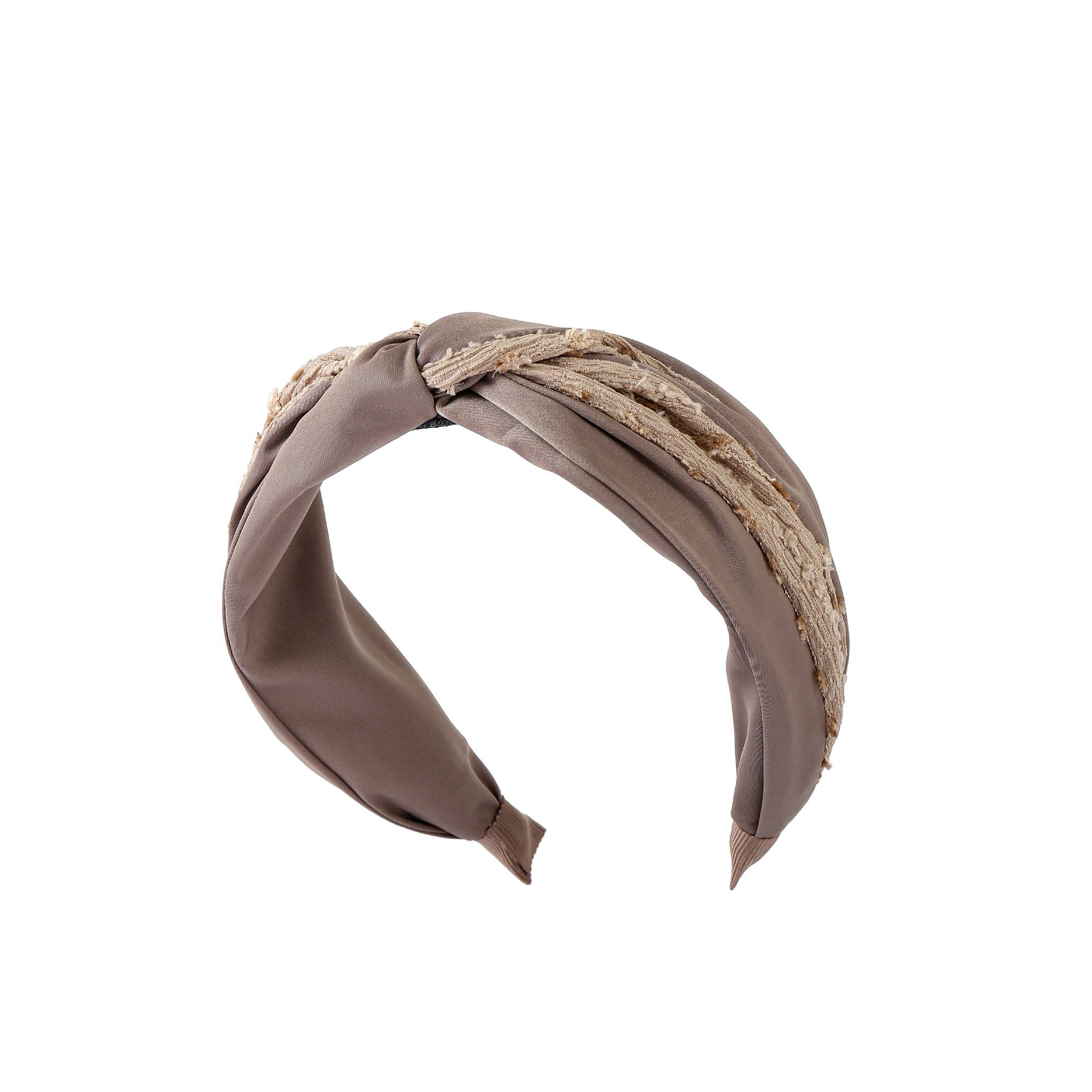 Emilie collection - Vente Bandeau – femme - Bandeau large taupe0