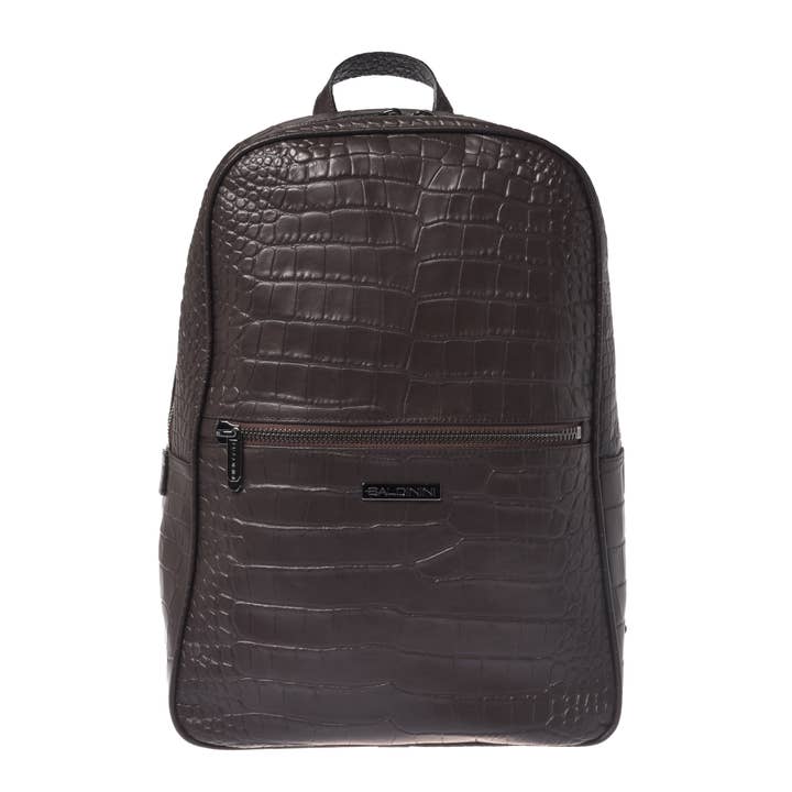Zaino Croc P Marrone Scuro for wholesale by Baldinini