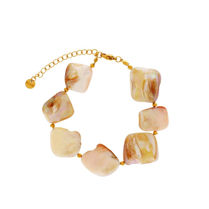 Bracelet Coquillage Naturel Imperméable Joy Plaqué Or 18K pour la vente par Dansk Copenhagen