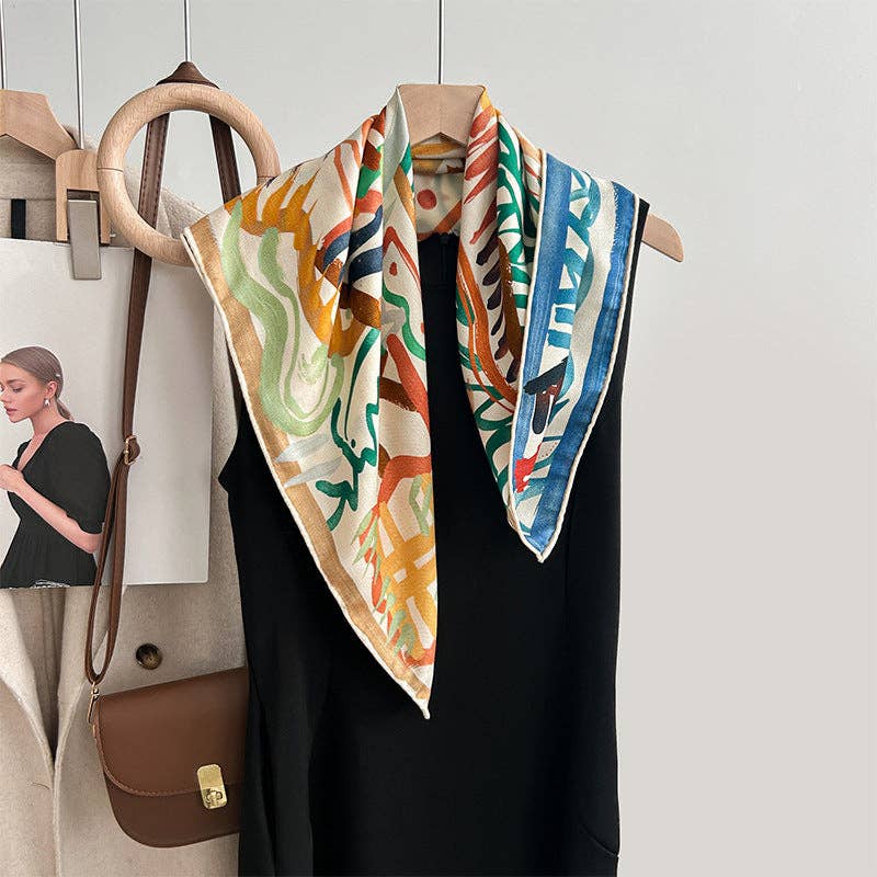 Marayn - Wholesale Scarf - Women's - Luxury Silk  Wool Scarf Chic Style 202550