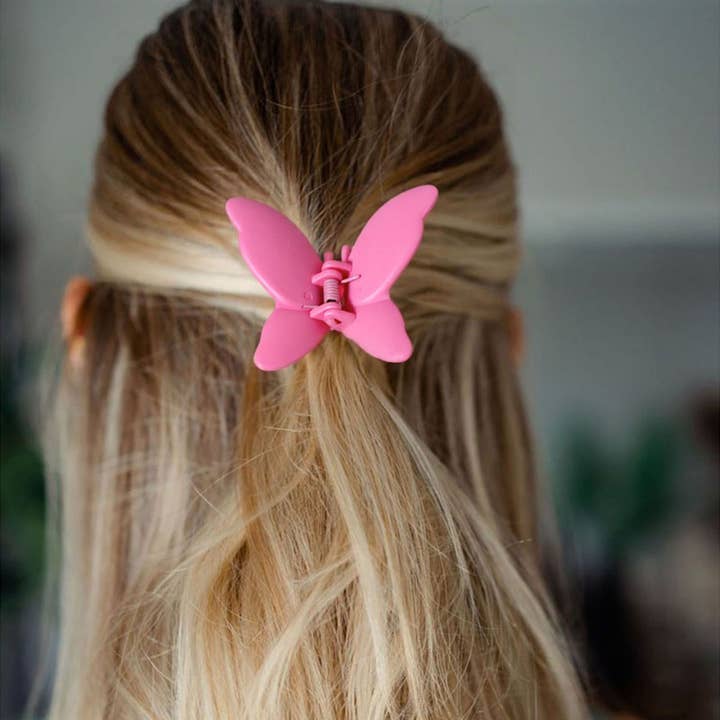 ACCITY - Wholesale Hair Clip - Women's - Matte Butterfly Hair Claw Clip – Strong & Stylish_CWAHA008728