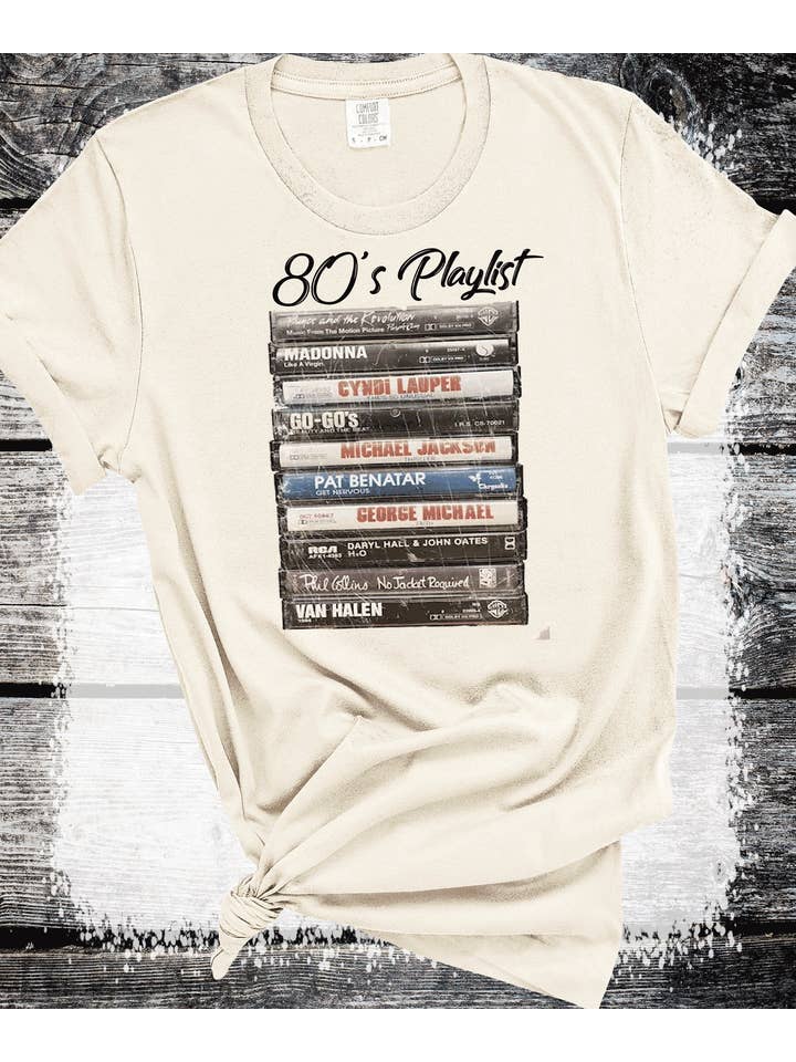 A Blessed Texas Mess Boutique - Wholesale Screen Printed T-Shirt - Women's - Vintage cassette tapes 80'a Playlist Old School Retro Tee5