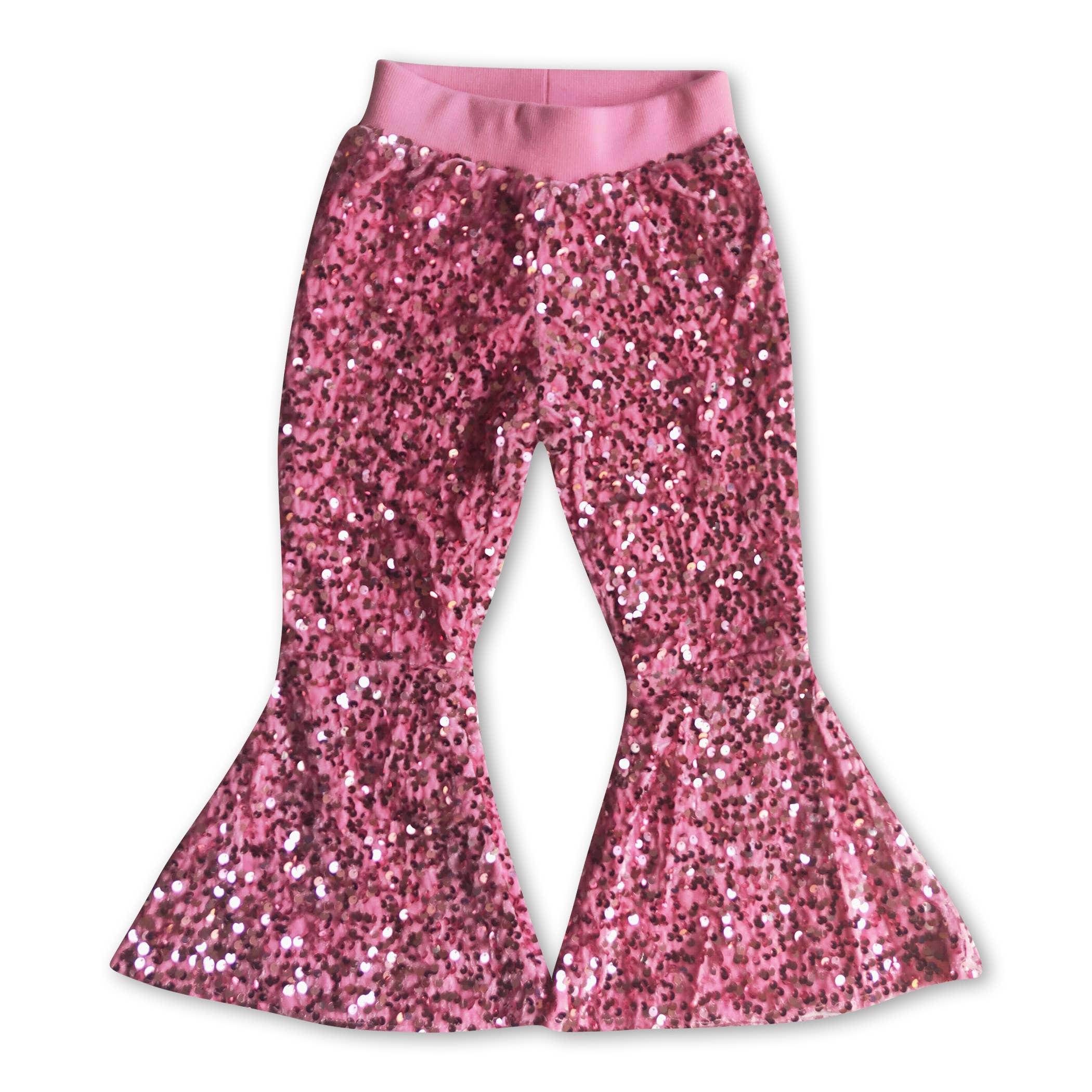 Yawoo Garments - Wholesale Pants - Kids - Colorful lining sequin girls bell bottom pants8