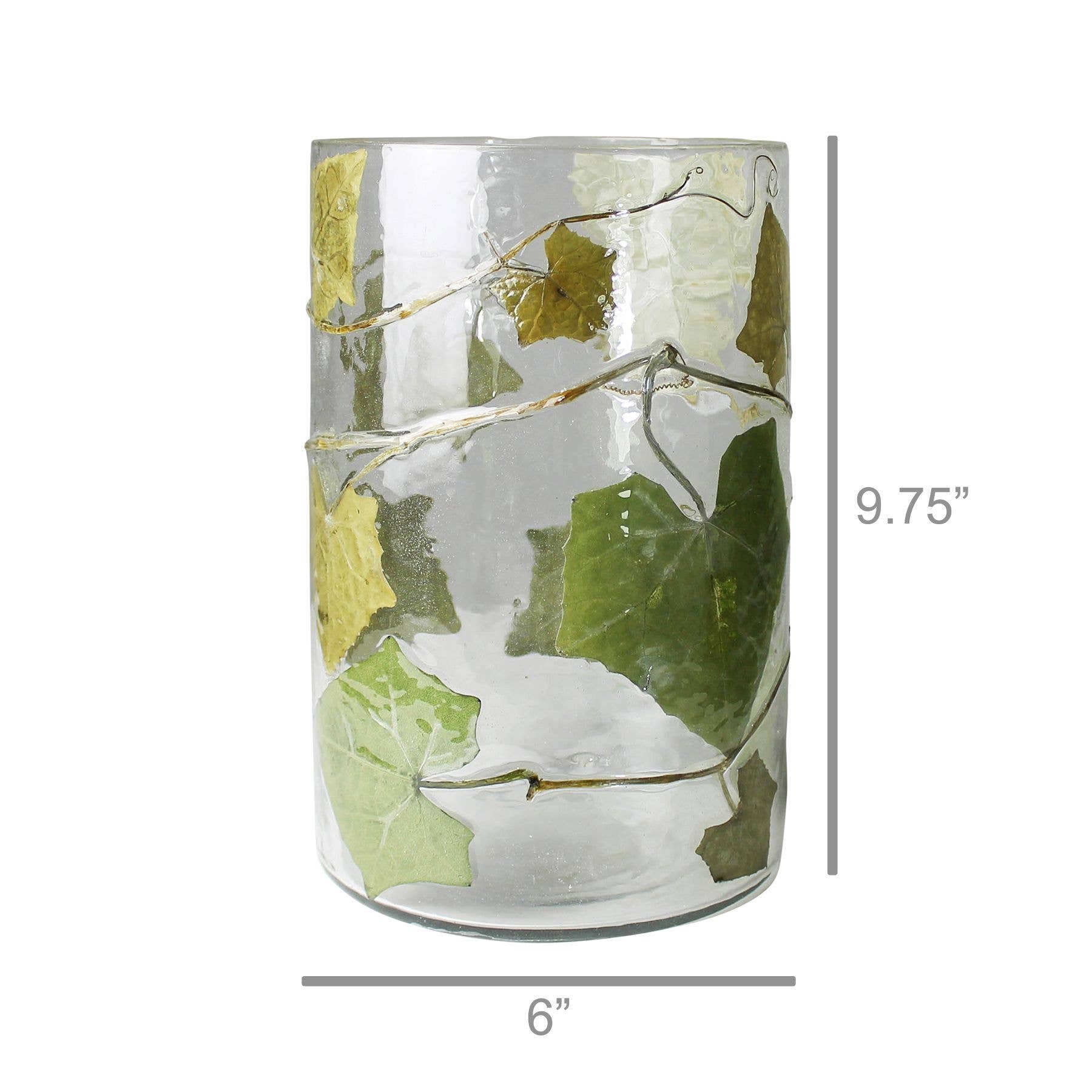 HomArt – Großhandel Kerzenhalter – Emaillierter Hurricane, Efeu - Lrg2