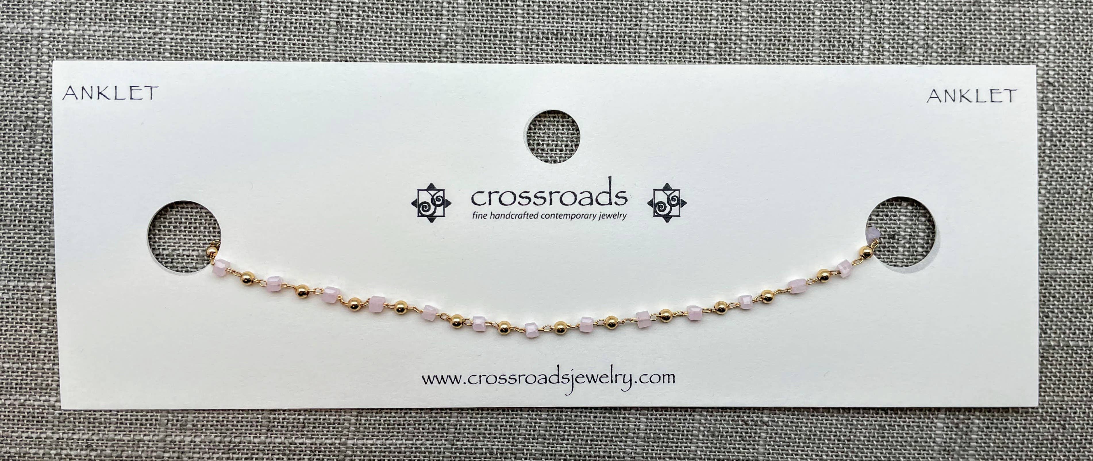 Crossroads Accessories Inc - Vendita all'ingrosso Cavigliere - Cavigliera Multicolore Regolabile con Perline Cubiche Sfaccettate3