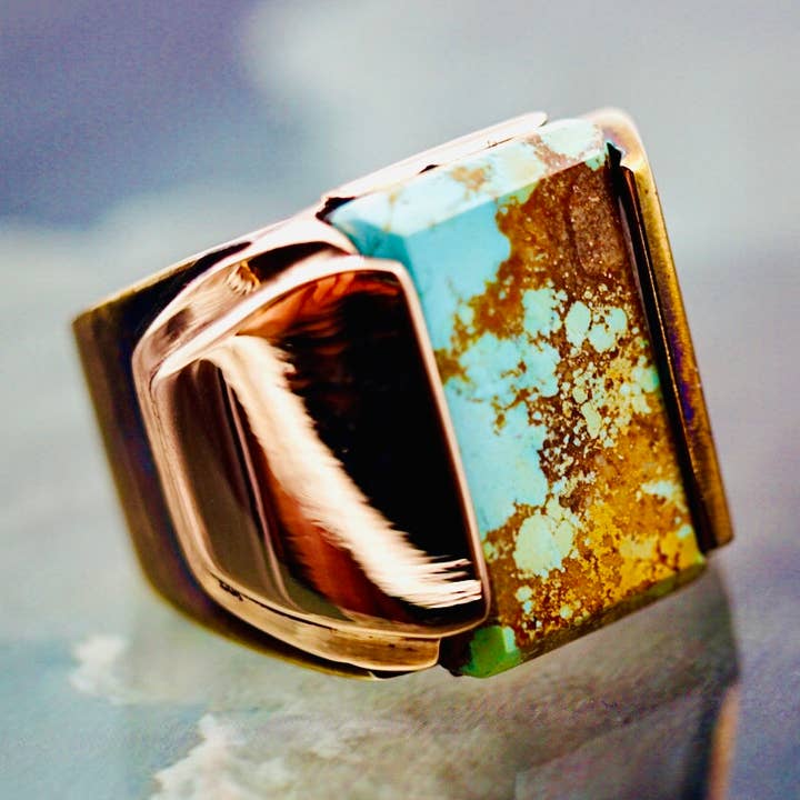 Anello unisex turchese «High Plains Drifter» per la vendita all'ingrosso da parte di Harding Inc