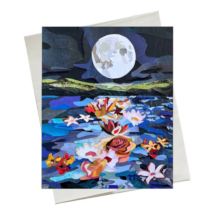 Moon Bloom - Greeting Card for wholesale by Pi Luna Art
