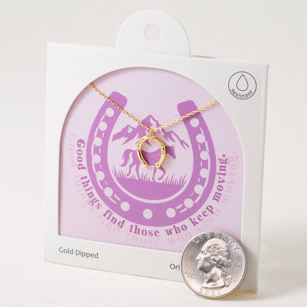 INKI STUDIO - Wholesale Pendant/Charm Necklace - Horseshoe Luck, Necklace3