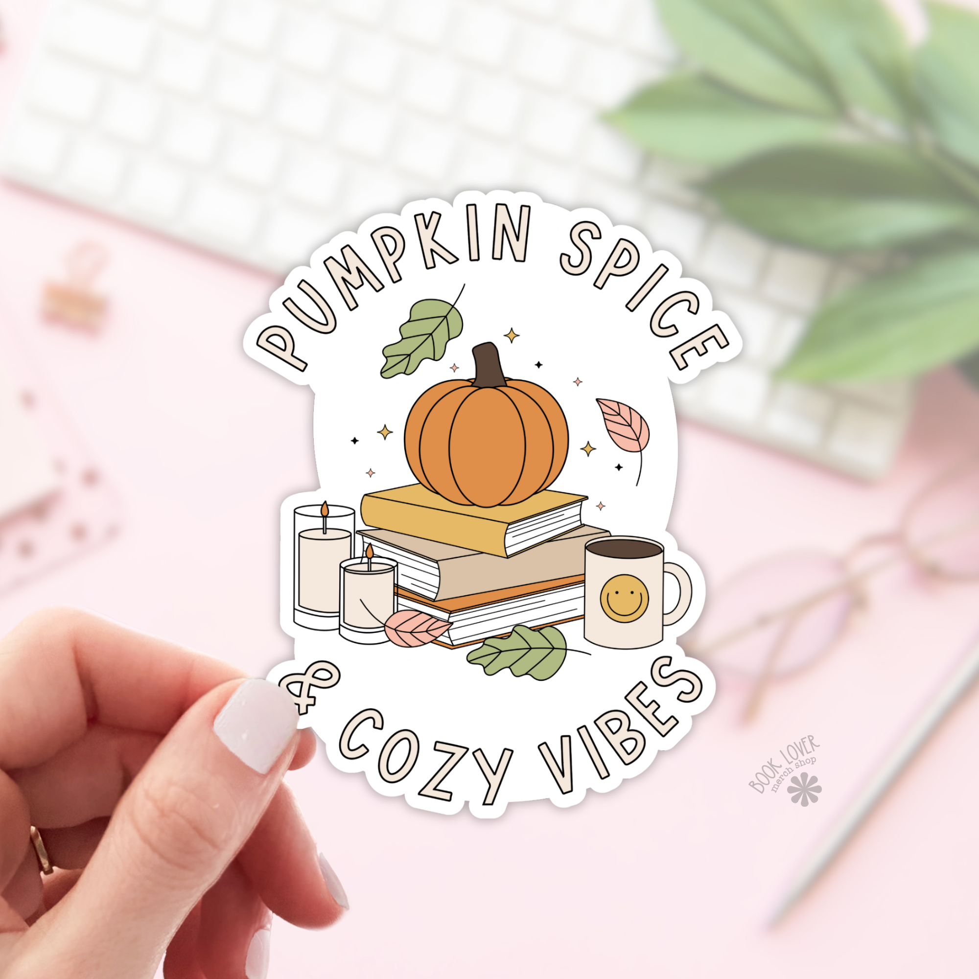 Book Lover Merch Shop - Wholesale Sticker - Pumpkin Spice and Cozy Vibes Stickers / Bookish Stickers0