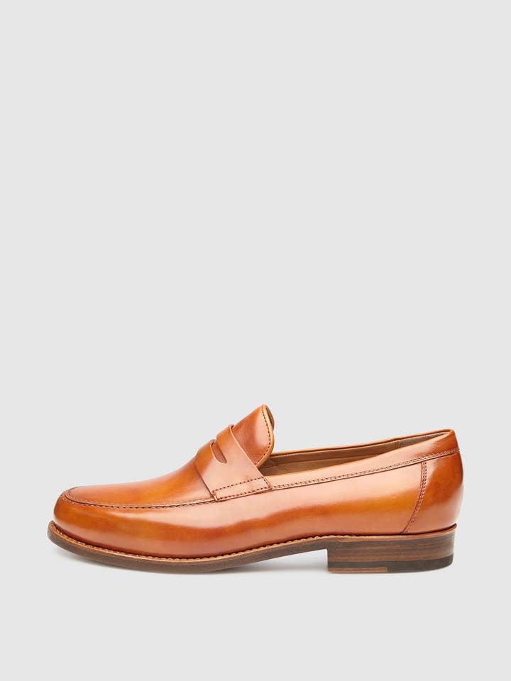 Wien Plain TC, Chinelos, Costura Goodyear, Couro de Vitela, Castanho por atacado de Heinrich Dinkelacker