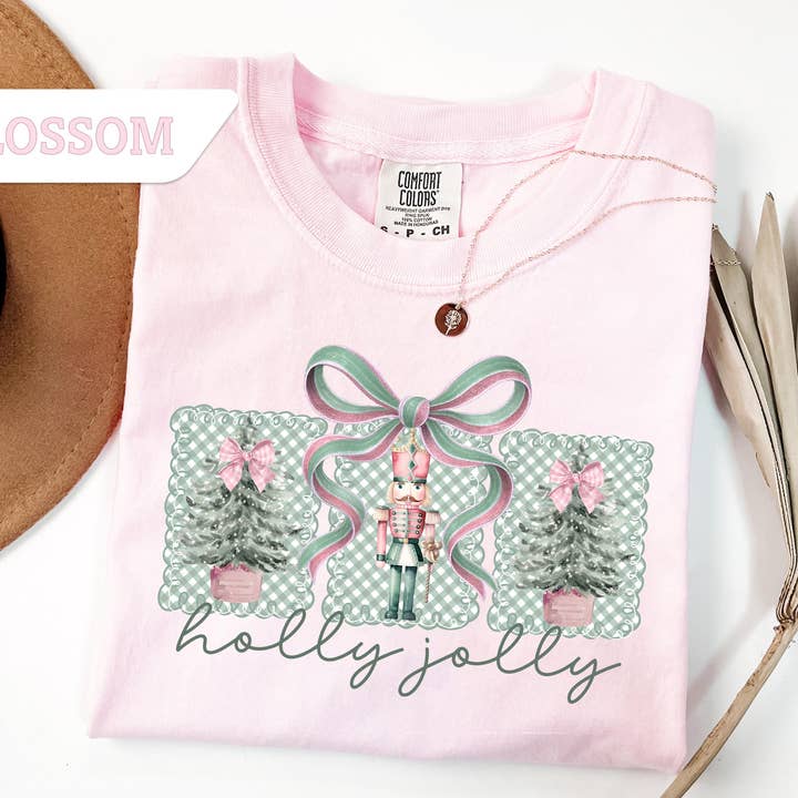 Sweatshirt de Natal Holly Jolly Nutcracker da Comfort Colors por atacado de Glaime