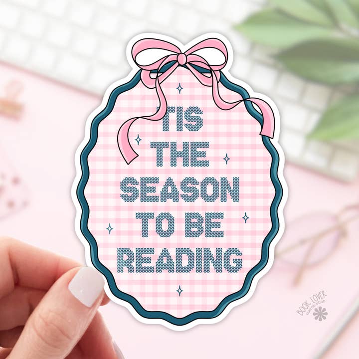 Tis The Season To Be Read Stickers / Winter Bookish Stickers for wholesale by Book Lover Merch Shop