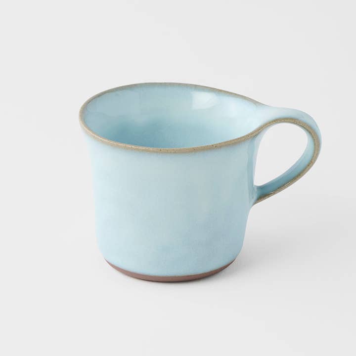 Made In Japan Tableware - Wholesale Coffee/Tea Cup - Swoop Coffee Cup Cloud Blue Glaze