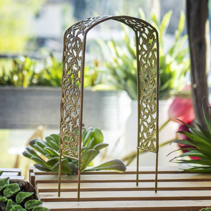 Mini Fairy Garden Metal Arbor for wholesale by Pacific Trading