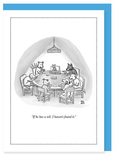 Nelson Line – wholesale Vardagliga hälsningskort – (V) HUNDAR SOM SPELAR POKER - 5x7 NEW YORKER-KORT0