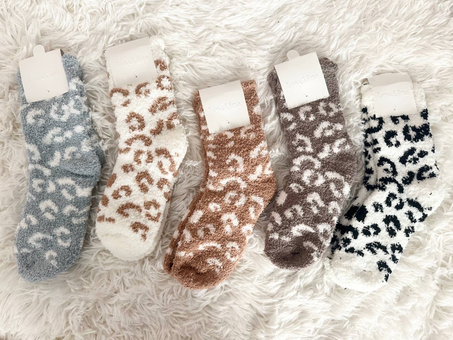 Assorted Leopard Print Socks for Women - JAMI for wholesale on Faire1