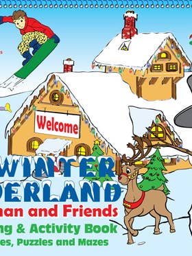 Winter Wonderland laptop kleurboek 17„ x11" voor wholesale door Really Big Coloring Books | ColoringBook.com