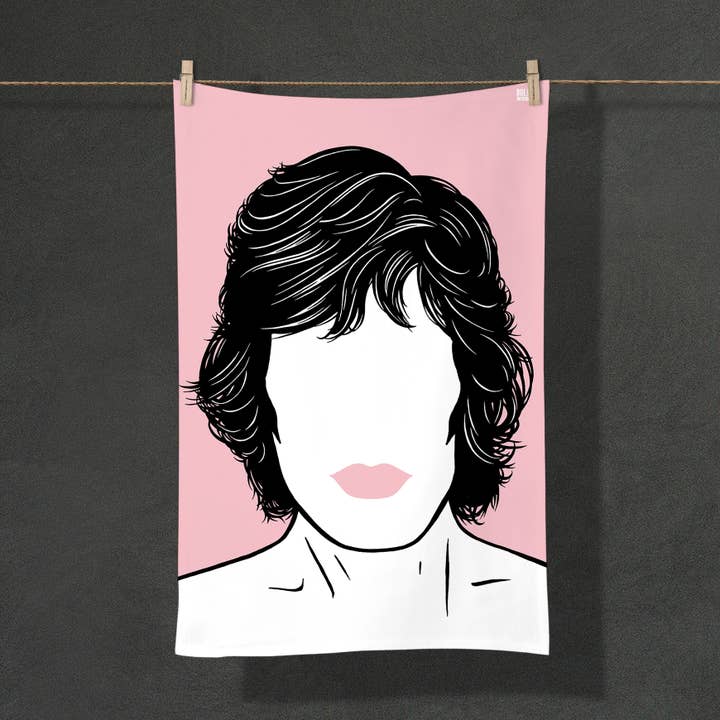 Bold & Noble - Venta al por mayor Paños de cocina - Paño de cocina Rolling Stones «Mick Jagger»