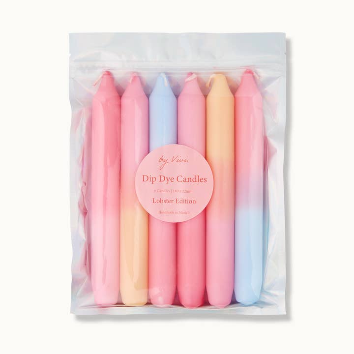 Dip Dye Candle Set: Lobster Edition for wholesale by by Vivi.