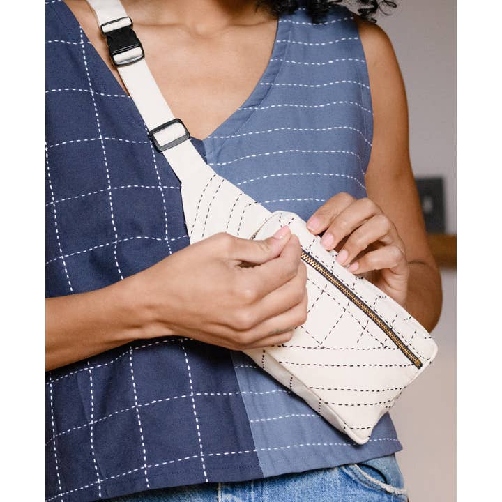 Anchal - Wholesale Belt Bag - Women's - Kantha Crossbody Belt Bag5