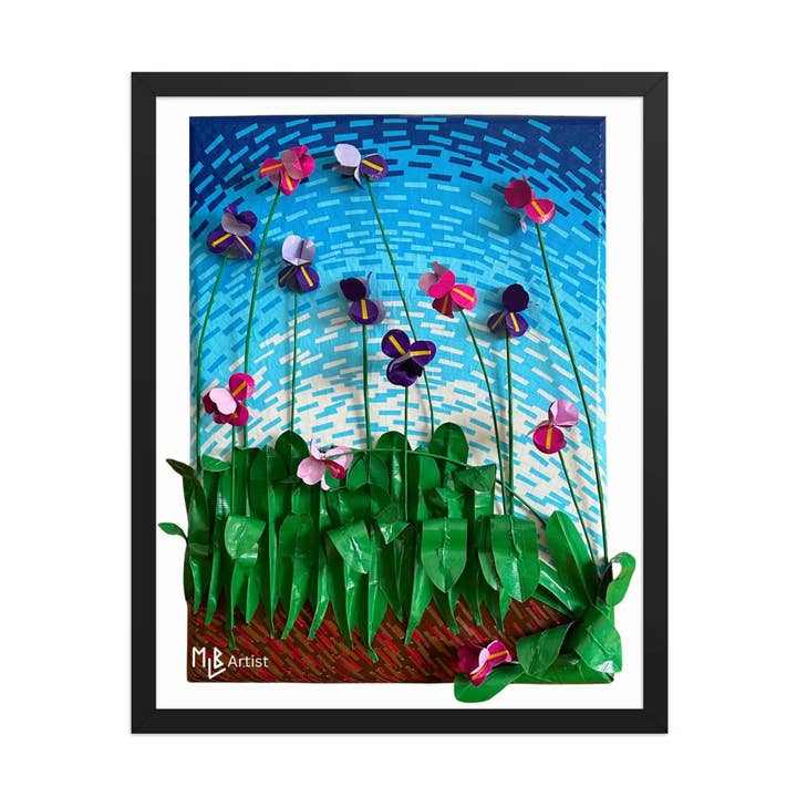 Flower Field Framed Poster for wholesale by MLB Artist