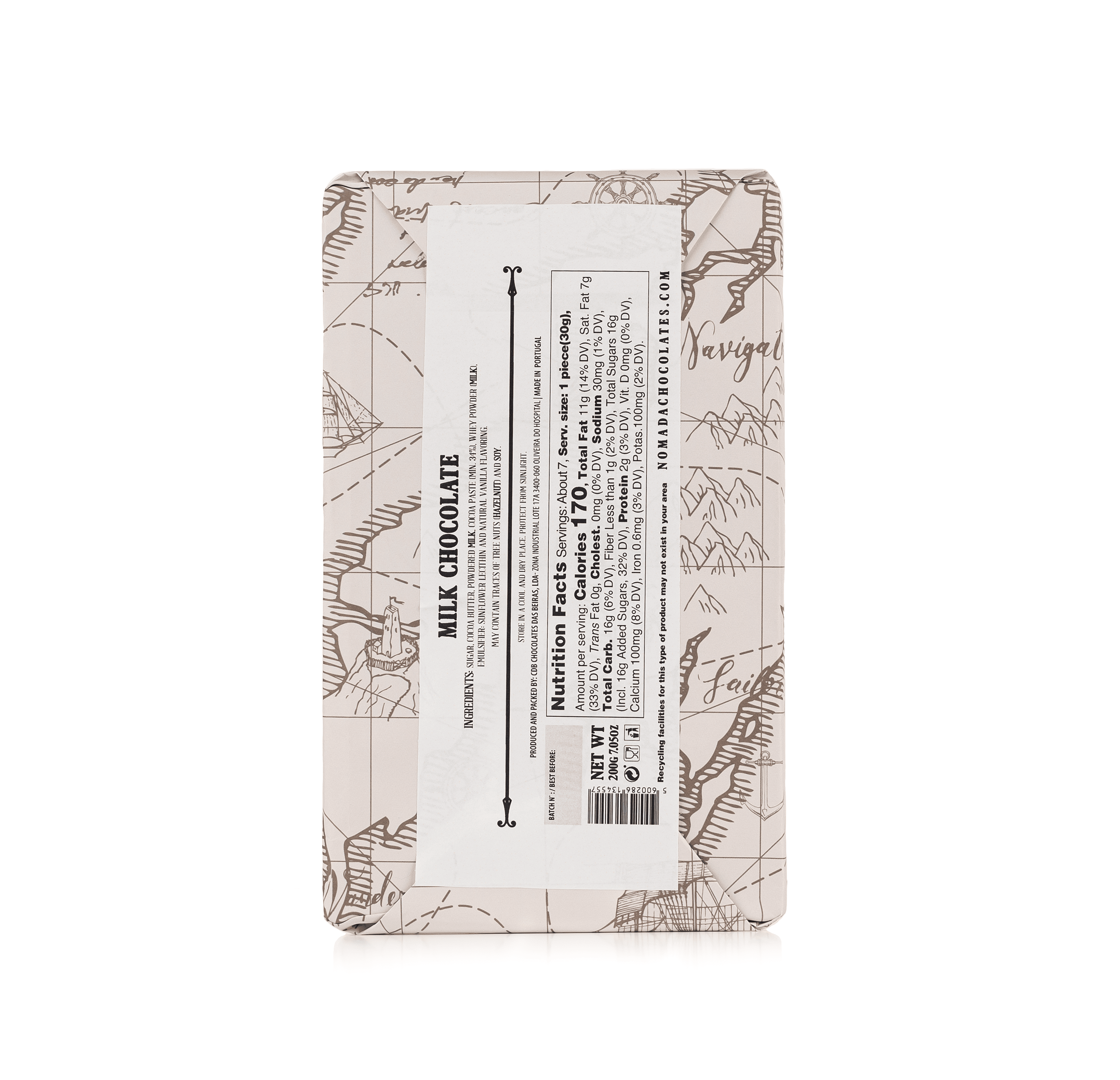 Nómada Chocolates - Wholesale Chocolate Bar - Milk Chocolate 200g1