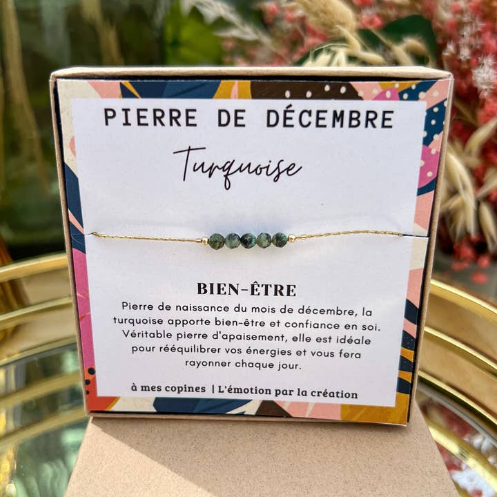 Bracelet pierre de naissance - DECEMBRE pour la vente par à mes copines