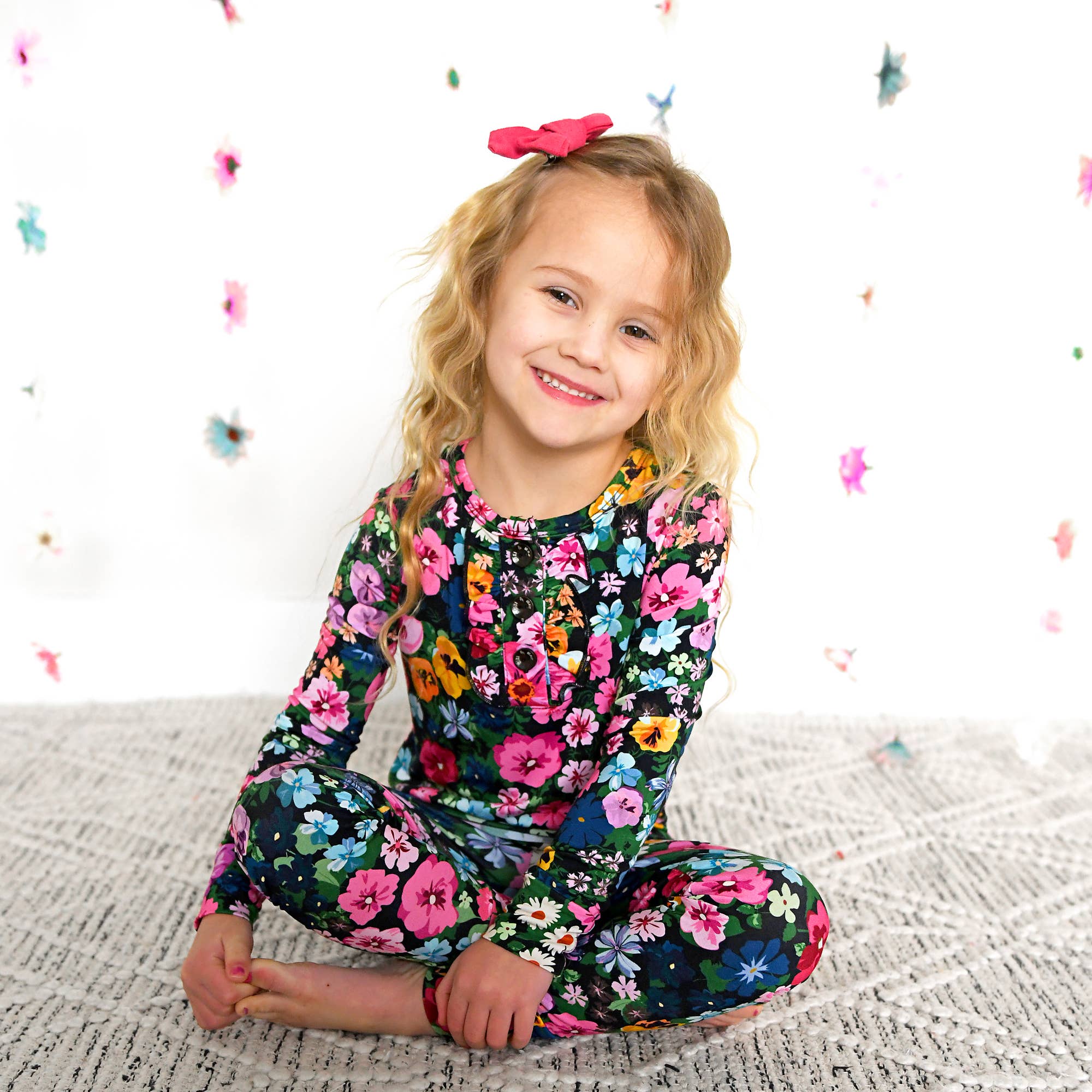 Gigi and Max - Vendita all'ingrosso Completo pigiama - Bambini - Set da salotto per ragazze in bambù floreale a due pezzi Cassandra RUFFLE7