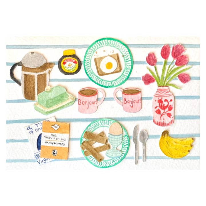 Large Vaisselle Breakfast Print (A4) for wholesale by Mimi Dickson